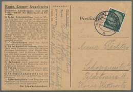 KZ-Post: Auschwitz: 1941, Vordruckpostkarte (Lordahl P2) Mit 6 Pfg. Hitler Aus "AUSCHWITZ 20.4." Mit - Briefe U. Dokumente