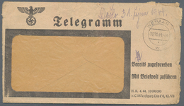 KZ-Post: Weimar-Buchenwald: 1944, Telegramm An Einen Schutzhäftling In Block 36 Mit Text "...Vater T - Lettres & Documents