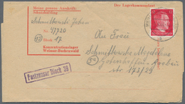 KZ-Post: KZ BUCHENWALD: 1944, Vordruck-Faltbrief Nach Gotenhafen - Briefe U. Dokumente