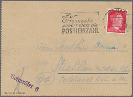 KZ-Post: KZ BUCHENWALD: 1945, Faltbrief Mit Spätem Datum 6 Wochen Vor Der Befreiung Des KZ's Durch D - Lettres & Documents