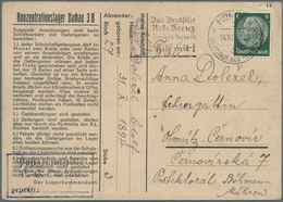 KZ-Post: 1939 (4.10.), Vordruckkarte (weißer Karton Mit Schwarzem Eindruck - Lajournade CPI 11) Eine - Lettres & Documents