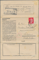 KZ-Post: KZ DACHAU: 1941/1944, 3 Verschiedene Vordruck-Faltbriefe - Lettres & Documents