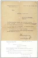 KZ-Post: KZ DACHAU: 1942, Sterbeurkunde Eines Geistlichen/Priester Und Anschreiben An Die Mutter Dur - Lettres & Documents
