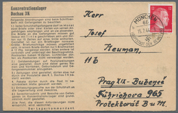 KZ-Post: Dauchau - München (Allach): 1944, 12 Pfg. Hitler Mit Stempel "MÜNCHEN 68 15.7." Auf Kpl. Fa - Covers & Documents