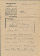 KZ-Post: KZ FLOSSENBERG: 1944, Nebenlager RABSTEIN, Vorgedrucktes Briefformular Mit Text Und Postkar - Lettres & Documents