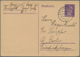 KZ-Post: 1944, 6 Pfg. Hitler Ganzsachenkarte Ab LAPY (KR. BIALYSTOK) 22.5.44 Mit Absender Aus Dem La - Briefe U. Dokumente