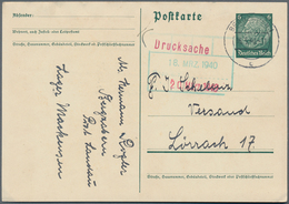 KZ-Post: 1940, 6 Pfg. Hindenburg Ganzsachenkarte Ab Bergzabern. Der Absender Kam Aus Dem Lager Macke - Lettres & Documents