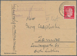 KZ-Post: 1944 (24.5.), Vordruckbrief Eines Schutzhäftlings Aus Dem Männer-Konzentrationslager Ravens - Briefe U. Dokumente