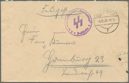 KZ-Post: 1939 Brief Der SS-Totenkopfstandarte "Brandenburg" Von Oranienburg Nach Hamburg, Diese Einh - Lettres & Documents