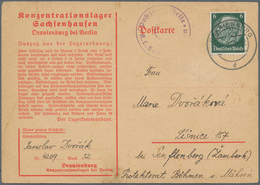 KZ-Post: KZ SACHSENHAUSEN: 1940, Vordruck-Postkarte Nach Lisnice - Lettres & Documents