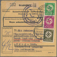 KZ-Post: 1942 (16.6.), Dienstliche Paketkarte Des Konzentrationslagers Sachsenhausen (mit Abs. Vordr - Briefe U. Dokumente