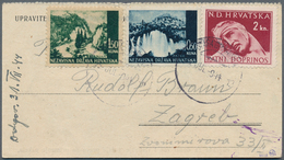 KZ-Post: 1942/1944, Fünf Vordruckkarten Von Häftlingen Aus Den Kroatischen Konzentrationslagern Star - Covers & Documents