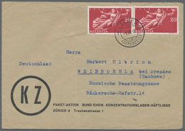 KZ-Post: 1948, Brief Ab "LACHEN (APPENZELL) Mit Absendereindruck "KZ PAKET-AKTION BUND EHEMALIGER KO - Briefe U. Dokumente