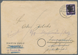 Deutsche Lokalausgaben Ab 1945: GLAUCHAU: 1945, Partei - Dienstmarke 15 Auf 6 Pfg. Auf Brief Vom 11. - Autres & Non Classés