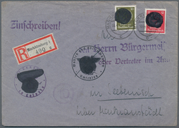 Alliierte Besetzung - Überroller-Belege: 1945, Dienstmarken 30 Pfg. Und 12 Pfg. Je Mit Stempel "MARK - Autres & Non Classés