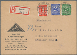 Alliierte Besetzung - Gemeinschaftsausgaben: 1946, Portogerechter Orts-R-Brief, Seltene Frühverwendu - Other & Unclassified