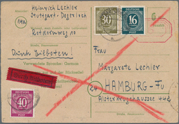 Alliierte Besetzung - Gemeinschaftsausgaben: 1946, 6 Pfg. Aufbrauchsganzsache Der OPD Bremen Ab STUT - Other & Unclassified