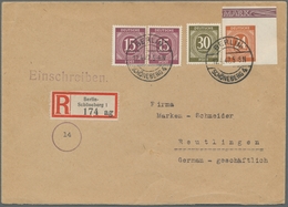 Alliierte Besetzung - Gemeinschaftsausgaben: 1946, "24 Pfg. Blockeinzelmarke Geschnitten" Mit Zusatz - Other & Unclassified