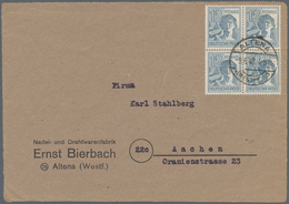 Alliierte Besetzung - Gemeinschaftsausgaben: 1947, 12 Pf Dkl'graublau Arbeiter, Waagerecht Durchtren - Other & Unclassified