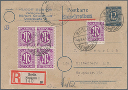 Alliierte Besetzung - Gemeinschaftsausgaben: 1946, 12 Pf Ziffern Ganzsachenkarte Mit Zusatzfrankatur - Sonstige & Ohne Zuordnung