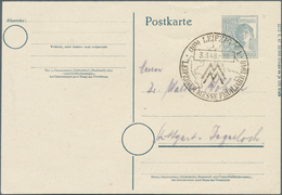 Alliierte Besetzung - Ganzsachen: 1948. Postkarte 12 Pf Arbeiter Mit Senkr. Druckvermerk Vs. Rechts - Other & Unclassified