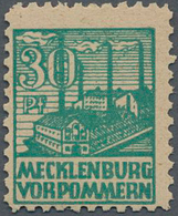 Sowjetische Zone - Mecklenburg-Vorpommern: 1946, 30 Pf Dunkelopalgrün, Tadellos Postfrisch, Fotoatte - Other & Unclassified
