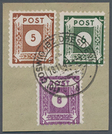 Sowjetische Zone - Ost-Sachsen: 1945, 8 Pfg Mit Postmeistertrennung Coswig In Der Seltenen Farbe Leb - Andere & Zonder Classificatie