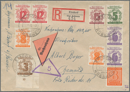 Sowjetische Zone - West-Sachsen: 1945, Freimarke: Ziffern 8 Pf LEBHAFTROTORANGE Mit Nachträglichem D - Andere & Zonder Classificatie