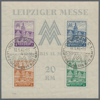 Sowjetische Zone - West-Sachsen: 1946, Leipziger Messe-Block, Type III Mit Wasserzeichen 1 Y, Sauber - Other & Unclassified