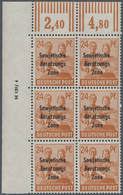 Sowjetische Zone - Allgemeine Ausgaben: 1948, 24 Pf. Orangebraun Mit Dreizeiligem Maschinenaufdruck - Other & Unclassified