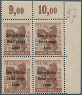 Sowjetische Zone - Allgemeine Ausgaben: 1948, Freimarken 10 Pf Auf Hellchromgelbem Papier, Gummierun - Sonstige & Ohne Zuordnung