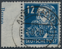 Sowjetische Zone - Allgemeine Ausgaben: 1948, 12 Pf Köpfe I F. Engels Vom Linken Bogenrand Mit Druck - Sonstige & Ohne Zuordnung