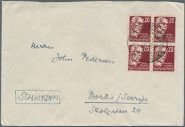 Sowjetische Zone - Allgemeine Ausgaben: 1950, 20 Pfg. Kollwitz Im Viererblock Auf Auslandsbrief 2. G - Autres & Non Classés