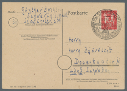 DDR: 1949, "Postgewerkschaft" Je Als Portorichtige EF Auf Postkarte Im In- Bzw. Auslandsverkehr, Tad - Autres & Non Classés