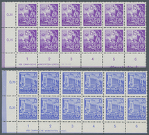 DDR: 1953, Freimarken Im Offsetdruck 1-84 Pf. Komplett Im Waagrechten 12er-Block Aus Der Linken Unte - Other & Unclassified