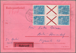 DDR: 1955, 2x SZ3 Fünfjahresplan Mit Andreaskreuz Auf Vorgedrucktem Rohrpostbrief Von Teterow (Meckl - Other & Unclassified