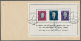 DDR: 1958, Buchenwald-Block Auf Unbeschriftetem Blanko-FDC Mit ESST "WEIMAR 15.9.58", Minimste Knitt - Andere & Zonder Classificatie