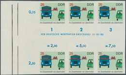 DDR: 1969, Sicherheit Im Straßenverkehr 25 Pf. 'Im Zweifelsfall Nie überholen' In 5 Verschiedenen Un - Autres & Non Classés