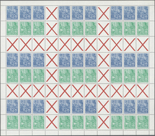 DDR - Zusammendrucke: 1955, Alle 3 Markenheftchenbogen „Fünfjahrplan 1955”, Tadellos Postfrisch Und - Se-Tenant