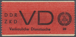 DDR - Dienstmarken D (Vertrauliche Dienstsachen): 1965, Aufkleber Für Vertrauliche Dienstsachen 20 P - Sonstige & Ohne Zuordnung