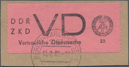 DDR - Dienstmarken D (Vertrauliche Dienstsachen): 1965, 20 Pfg. Schwarz Auf Lilarosa Mit Plattenfehl - Autres & Non Classés