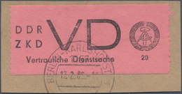 DDR - Dienstmarken D (Vertrauliche Dienstsachen): 1965, 20 Pfg. Schwarz Auf Lilarosa Mit Plattenfehl - Sonstige & Ohne Zuordnung