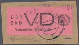 DDR - Dienstmarken D (Vertrauliche Dienstsachen): 1965, 20 Pfg. Schwarz Auf Hellilarosa Mit Abart "f - Other & Unclassified