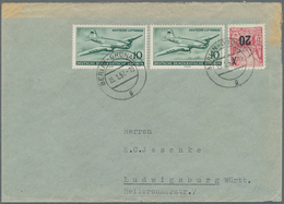 DDR - Propagandafälschungen: 1957, 20 Pf. Auf 25 Pf. Berlin Stalinallee Und 2x Mi. 513 Auf Brief Nac - Other & Unclassified