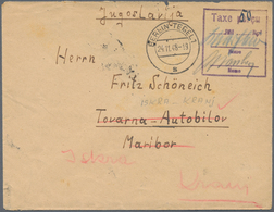 Berlin: 1948: Auslandsbrief Mit Barfreimachung Ra. Taxe Percue  RM  Name/Zeuge Ab Berlin-Tegel 1 =s= - Lettres & Documents