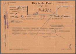 Berlin: 1948/1954, Zwei Verschiedene Gebr. Telegramm-Antwortscheine, Beide Aus Berlin Nach Stockholm - Lettres & Documents