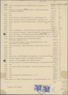 Berlin: 50 Pf. Schwarzaufdruck Im Paar Auf Selbst Gefertigter Einlieferungsliste über Insges. 65 Pak - Covers & Documents