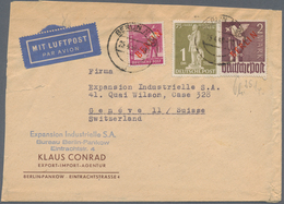 Berlin: 1949: Firmenumschlag Als IAS-Luftpostbrief Europa 61 – 80g Tarif I ( 50 + 3 X 30 + 4 X 50 Ge - Lettres & Documents