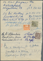 Berlin: 1950/1951, Fünf Seiten Eines Posteinlieferungsbuches, Davon Vier Mit Bauten-Frankaturen. - Lettres & Documents