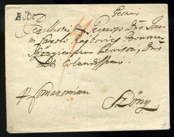 BUDA 1773. Szép Portós Levél Szőnybe Küldve "Bude" Bélyegzéssel (600p)  /  1773 Nice Unpaid Letter To Szőny "Bude" Pmk ( - ...-1867 Voorfilatelie